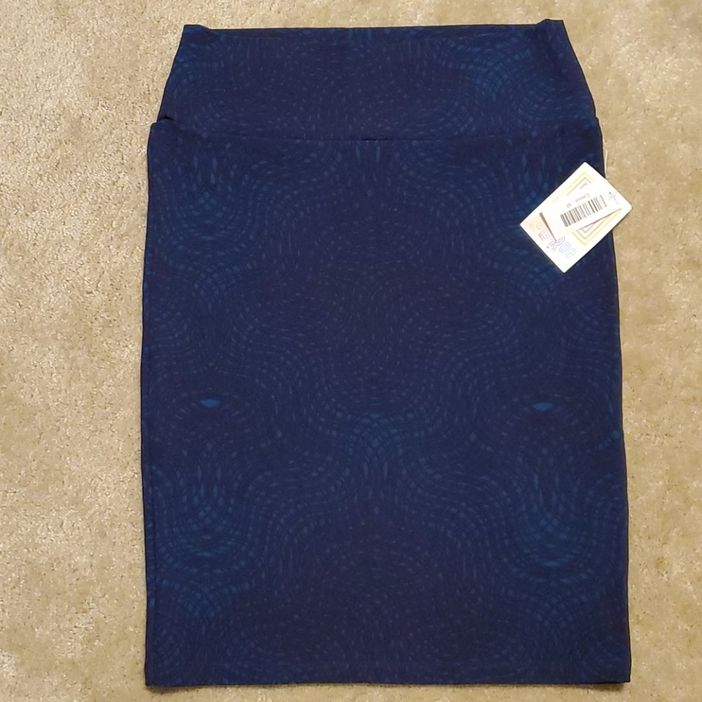 NWT LuLaRoe Blue/Purple Cassie Skirt Sz. M